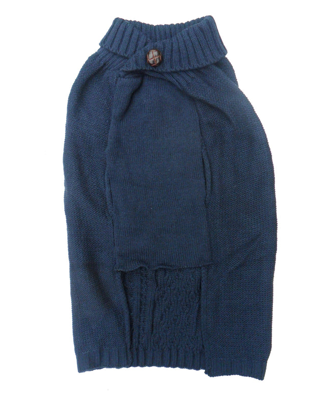 Pull pour chien en tricot torsadé
