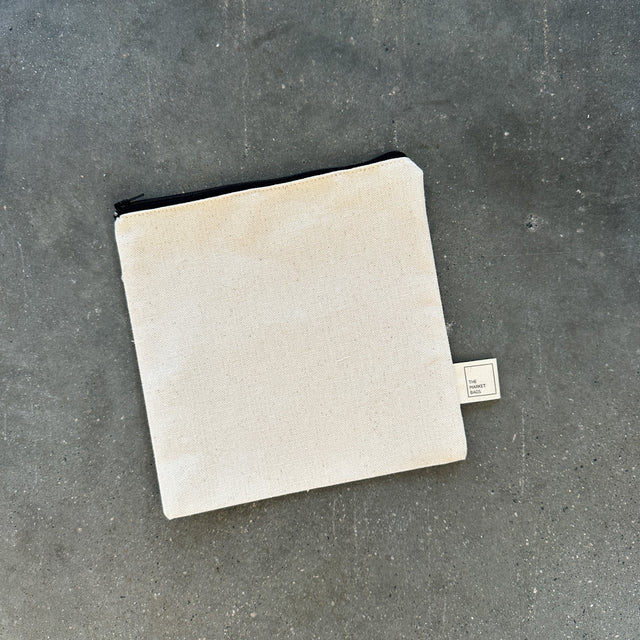 Pochette zippée en toile