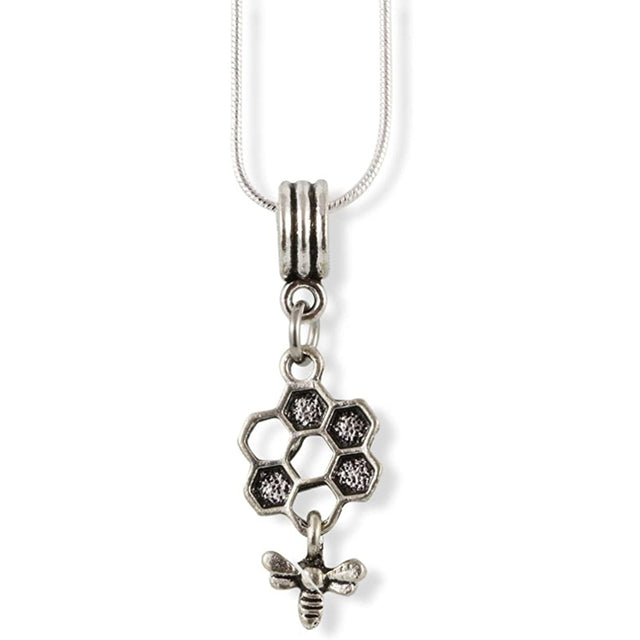 Bee Charm Necklace with Stainless Steel Snake Chain