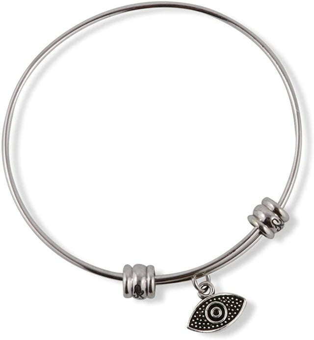 Evil Eye Charm Bangle Bracelet