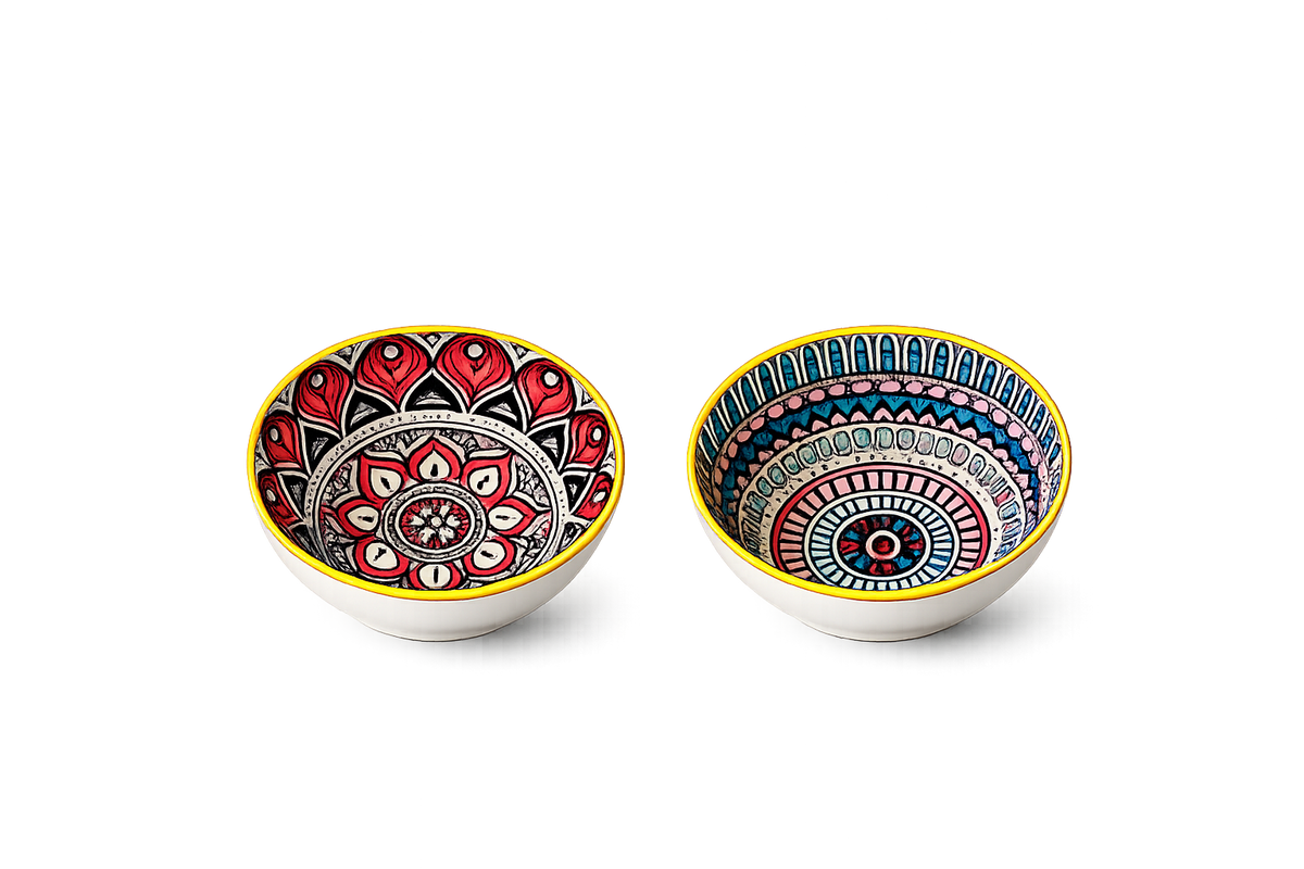 MANDALA Orange Bowls (Set of two)