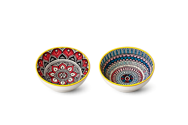 MANDALA Orange Bowls (Set of two)